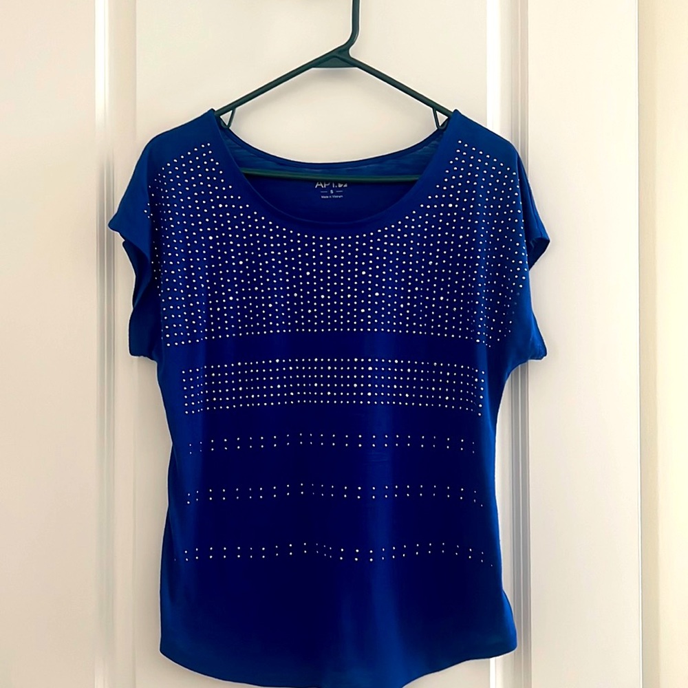 Women’s sparkly blue top size s